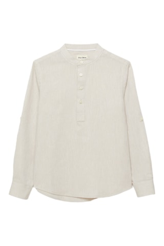 Chemise regular en lin - Beige