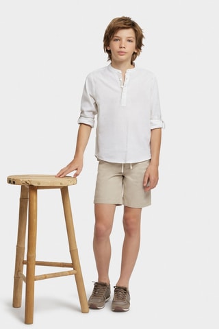 Chemise regular en lin - Blanc