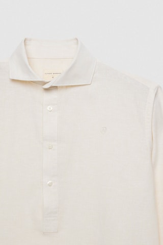 Chemise regular en lin - Jaune