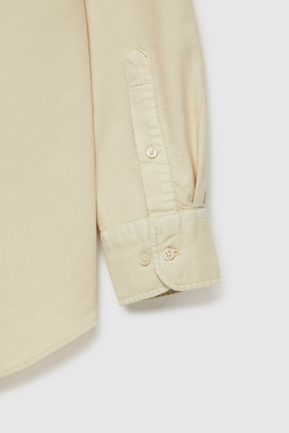 Chemise regular en coton biologique - Beige