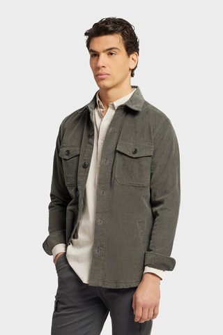 Surchemise en velours - Vert