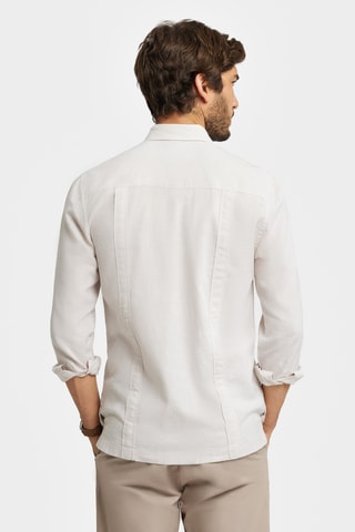 Chemise regular en lin - Beige