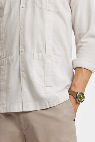 Chemise regular en lin - Beige
