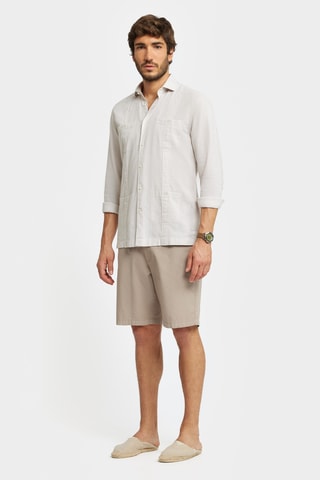 Chemise regular en lin - Beige