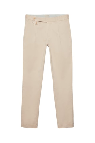 Pantalon regular - Beige