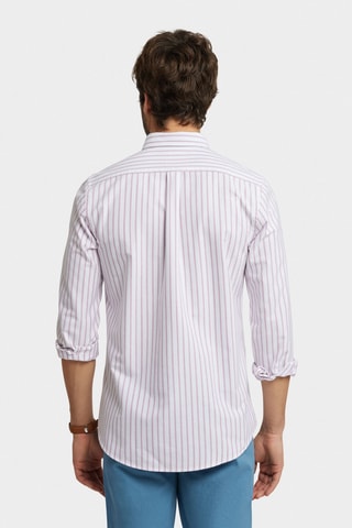 Chemise regular en coton biologique - Rouge