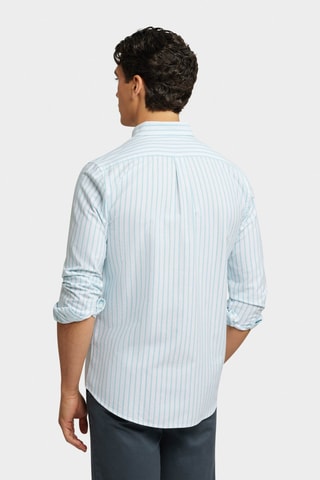 Chemise regular en coton biologique - Turquoise
