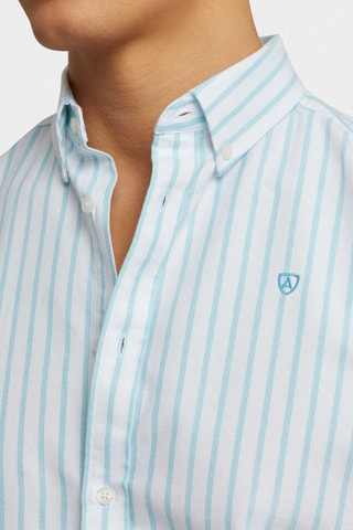 Chemise regular en coton biologique - Turquoise