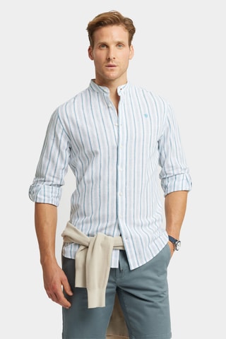 Chemise regular en lin - Bleu clair
