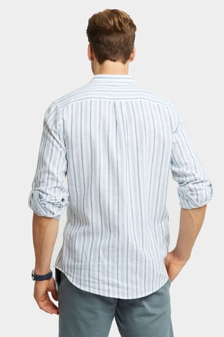 Chemise regular en lin - Bleu clair