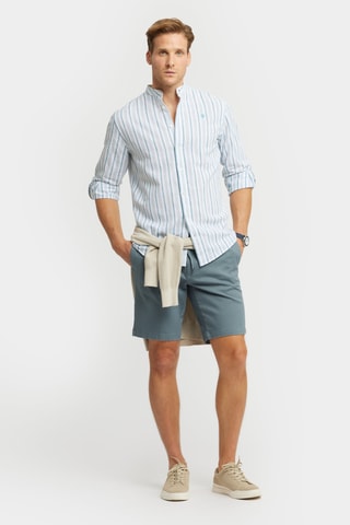 Chemise regular en lin - Bleu clair
