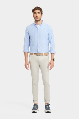 Chemise regular en coton biologique - Bleu