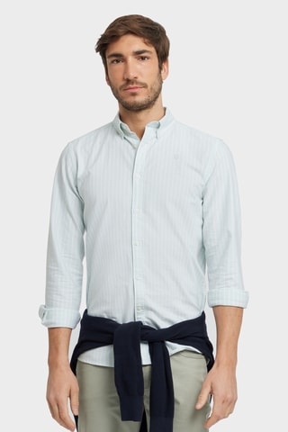 Chemise regular en coton biologique - Vert