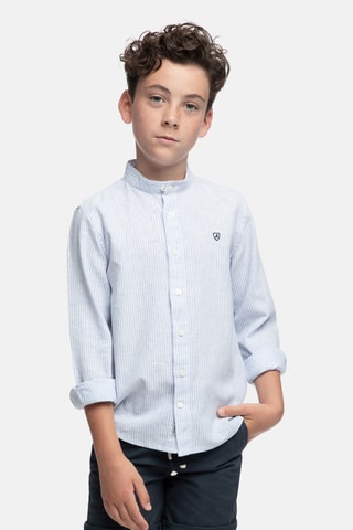 Chemise en lin - Bleu