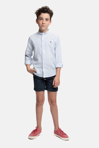 Chemise en lin - Bleu