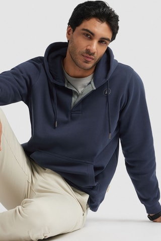 Sweat com capuz - Azul-marinho
