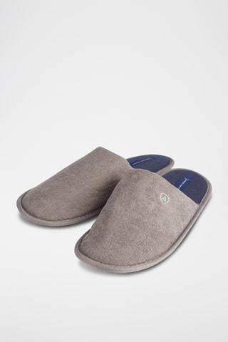 Pantoufles en velours - Gris