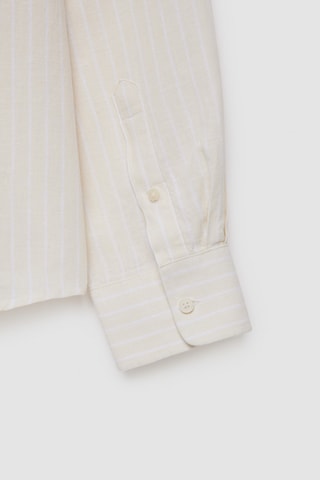 Chemise regular en lin - Jaune