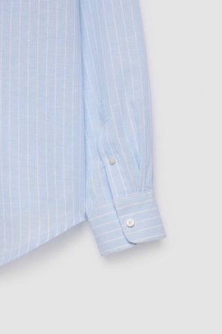 Chemise regular en lin - Bleu