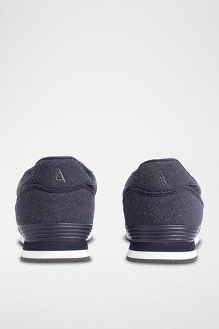 Baskets en nubuck - Bleu marine