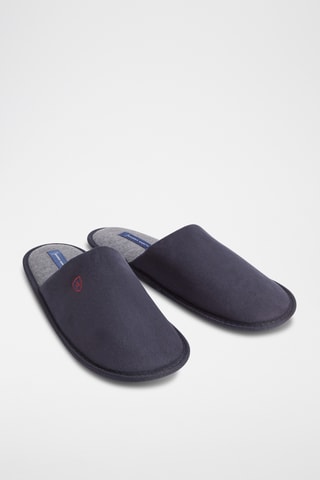Pantoufles en nubuck - Bleu marine