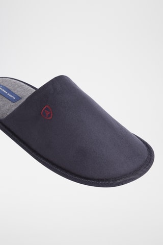 Pantoufles en nubuck - Bleu marine