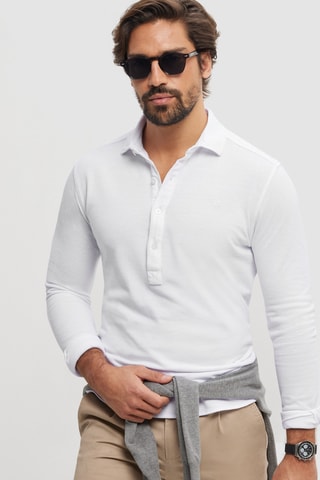 Polo regular - Blanc