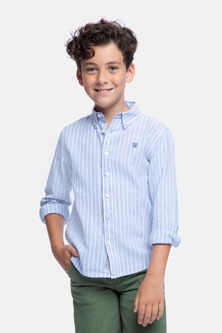 Chemise en lin - Bleu