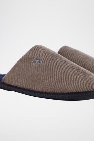 Pantoufles en velours - Gris