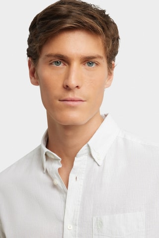 Chemise regular en lin - Vert