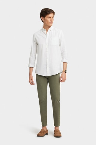 Chemise regular en lin - Vert