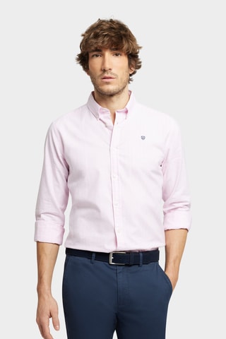 Chemise regular en coton biologique - Rose