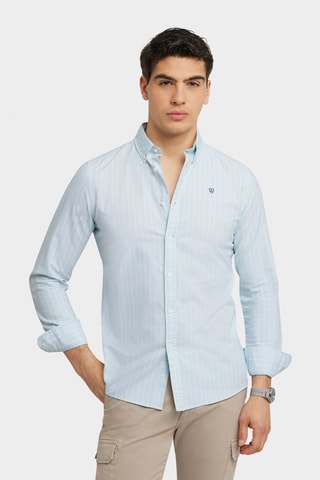 Chemise regular en coton biologique - Vert