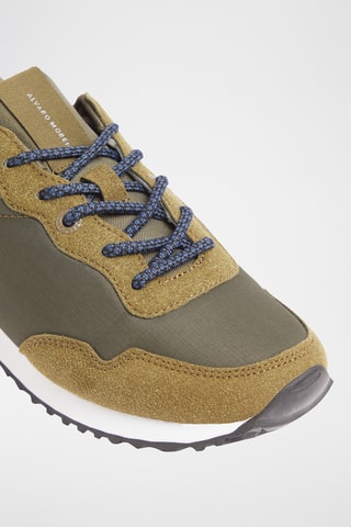 Baskets en nubuck - Vert
