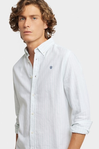Chemise regular en lin - Bleu clair