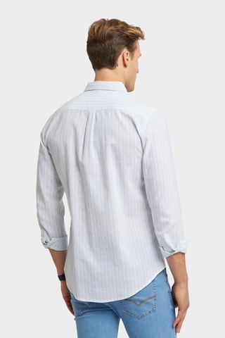 Chemise regular en lin - Bleu