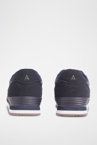 Baskets en nubuck - Bleu marine