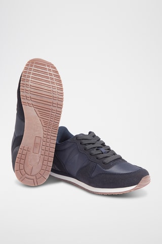 Baskets en nubuck - Bleu marine
