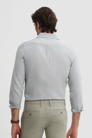 Chemise regular en lin - Vert