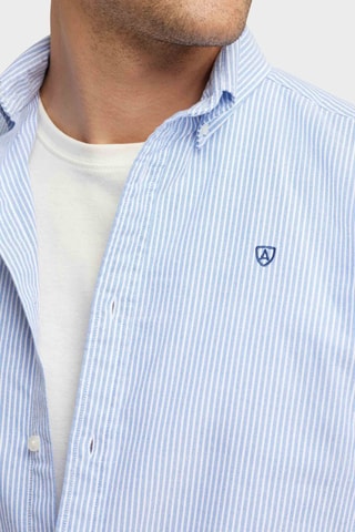 Chemise regular en coton biologique - Bleu