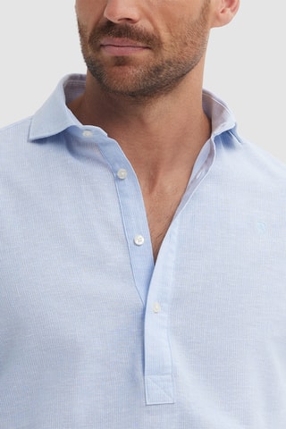 Chemise regular en lin - Bleu