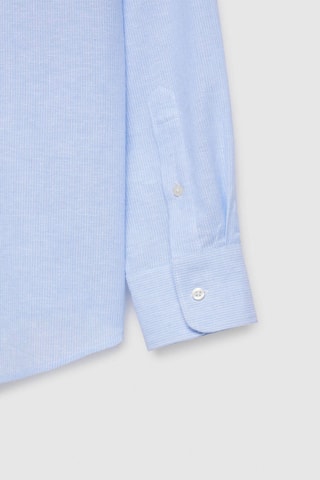 Chemise regular en lin - Bleu