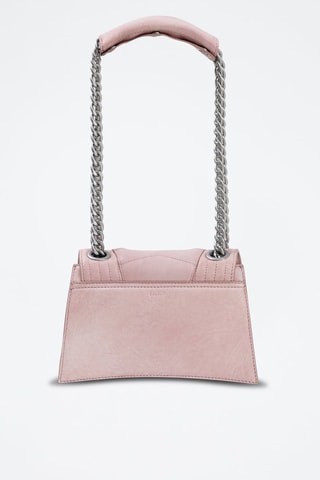 Sac porté épaule en cuir d’agneau - Rose - IKKS