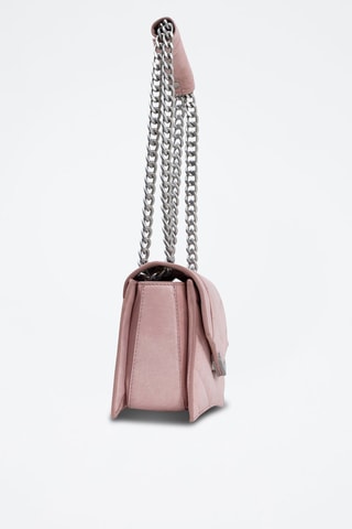 Sac porté épaule en cuir d’agneau - Rose - IKKS