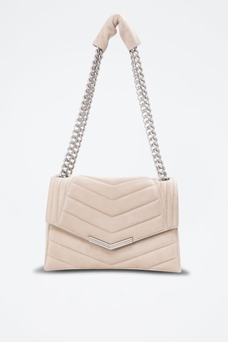 Sac bandoulière en cuir de chèvre - Beige - IKKS