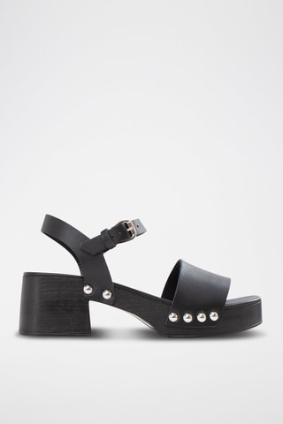 Sandales à talons en cuir - Noir - IKKS