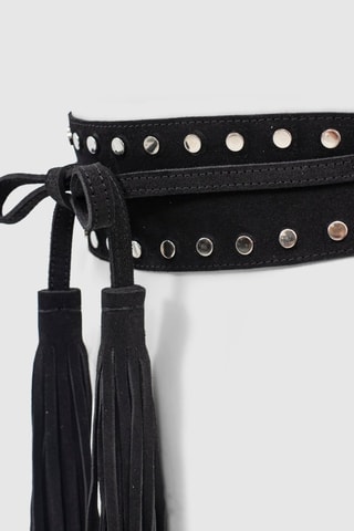 Ceinture en cuir de veau - Noir - IKKS