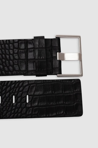 Ceinture en cuir - Noir - IKKS