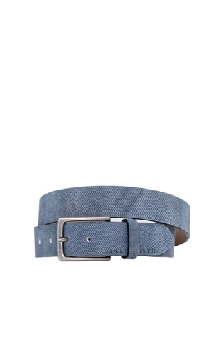 Ceinture en cuir de veau - Bleu marine - IKKS