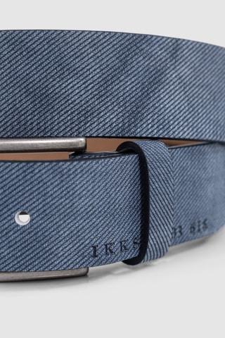 Ceinture en cuir de veau - Bleu marine - IKKS